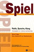 Cover der Zeitschrift SPIEL - Radio, Sprache, Klang